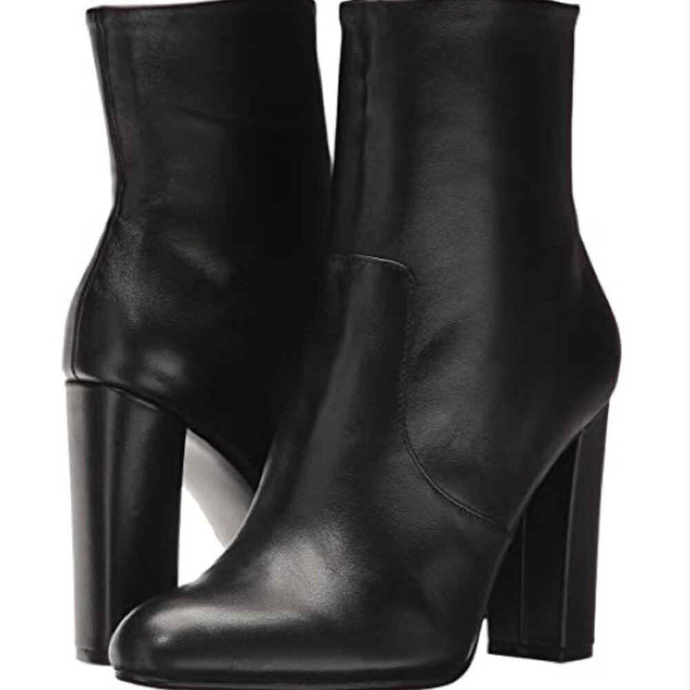 Steve Madden - Editor Booties (Black Leather)